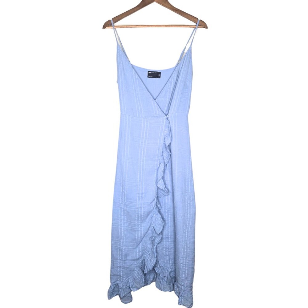 Asos Light Blue Ruffle Maxi Dress